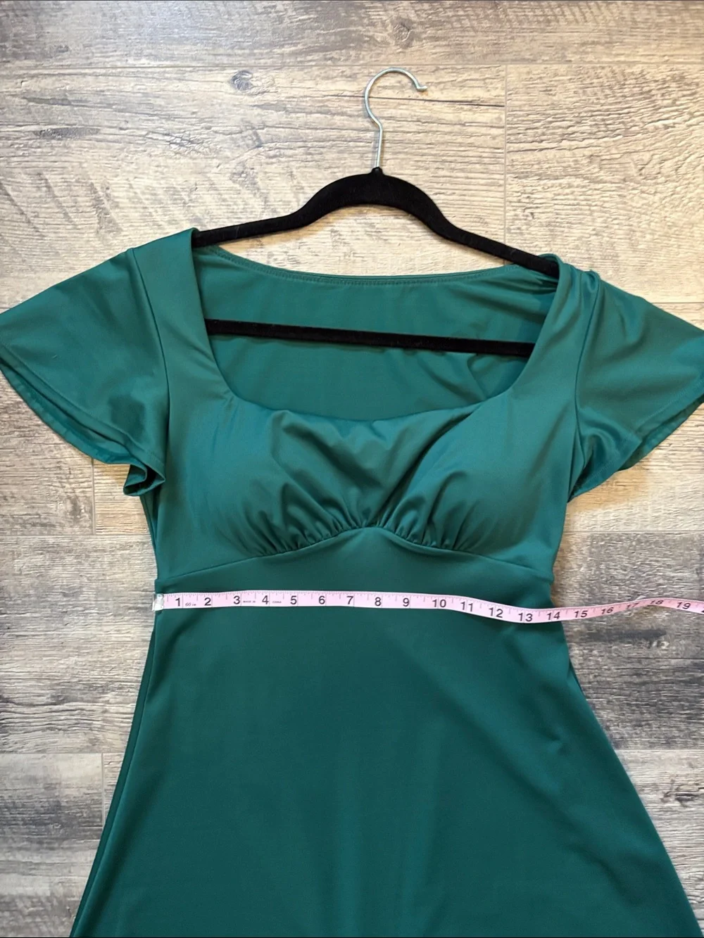 Emerald Green Fit-and-Flare Body Contour Shapeware Dress NWOT